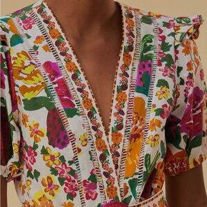 FARM RIO off white flowerful Sketch Romper
